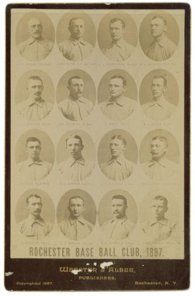 1887 Rochester Baseball Team Cabinet